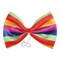 Party Central Set of 12 Vibrantly Colored Men Adult Rainbow Clown Bow Tie Halloween Costume Accessory 11"